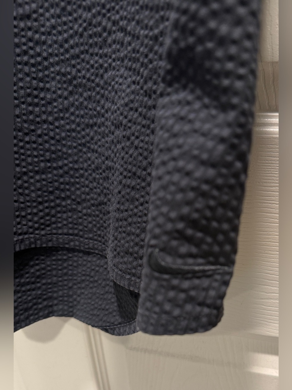 Nike Men’s XL Textured Short Sleeve Button Down Shirt Gray Charcoal Woven Casual - Picture 11 of 13